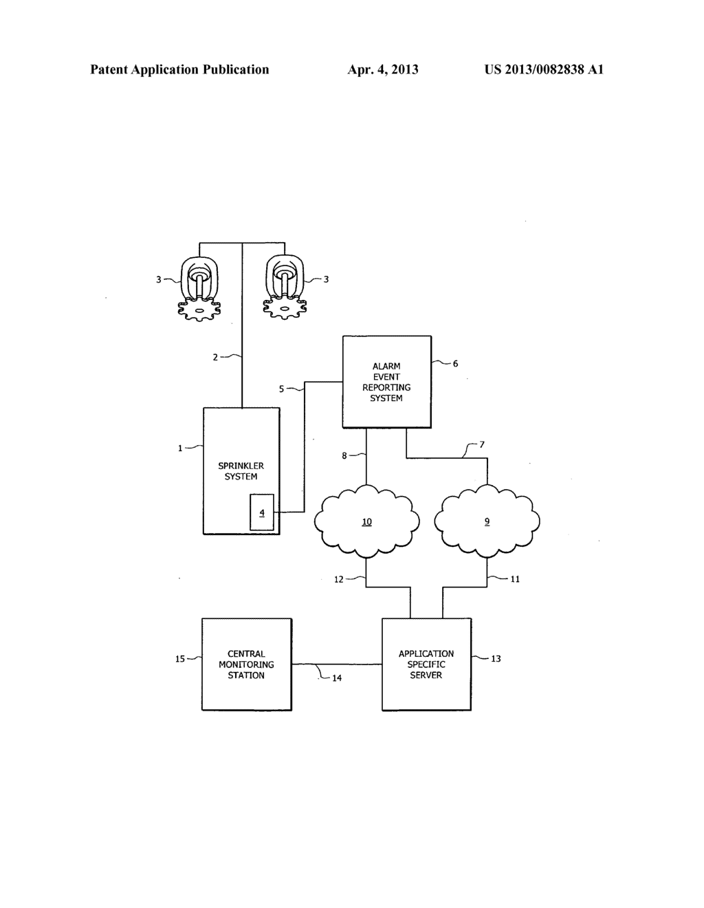 Method and system for redundant wireless delivery of fire suppression     event data - diagram, schematic, and image 02