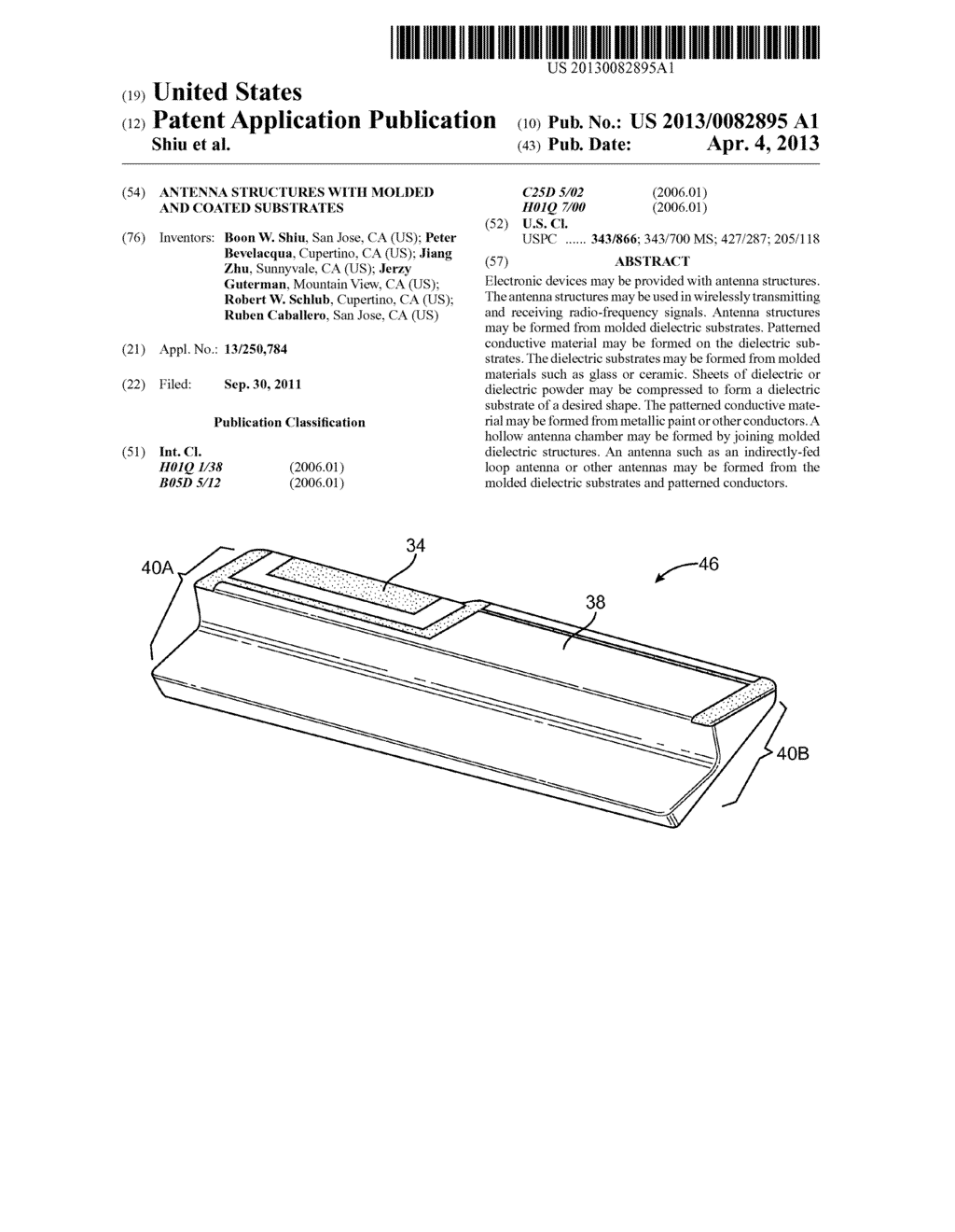 Antenna Structures with Molded and Coated Substrates - diagram, schematic, and image 01