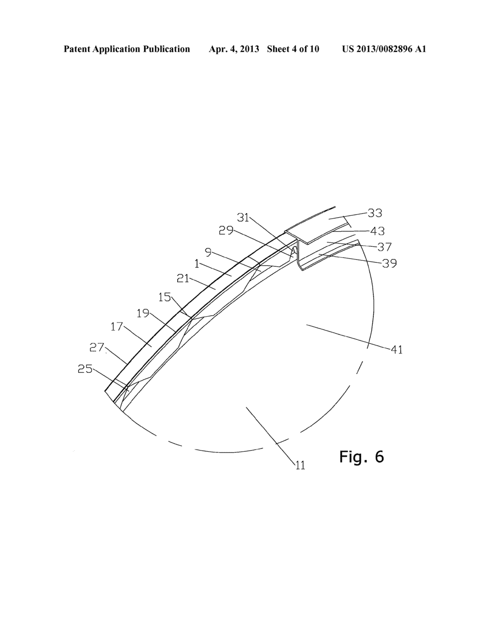 Folded Tab Retention Twin Wall Radome and Method of Manufacture - diagram, schematic, and image 05