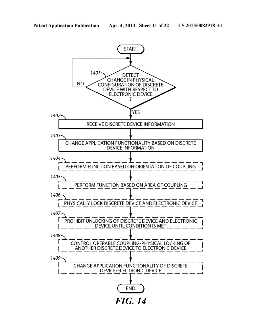 METHOD AND APPARATUS PERTAINING TO RESPONSIVELY CHANGING APPLICATION     FUNCTIONALITY OF AN ELECTRONIC DEVICE - diagram, schematic, and image 12