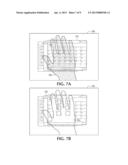 KEYBOARD-BASED MULTI-TOUCH INPUT SYSTEM USING A DISPLAYED REPRESENTATION     OF A USERS HAND diagram and image