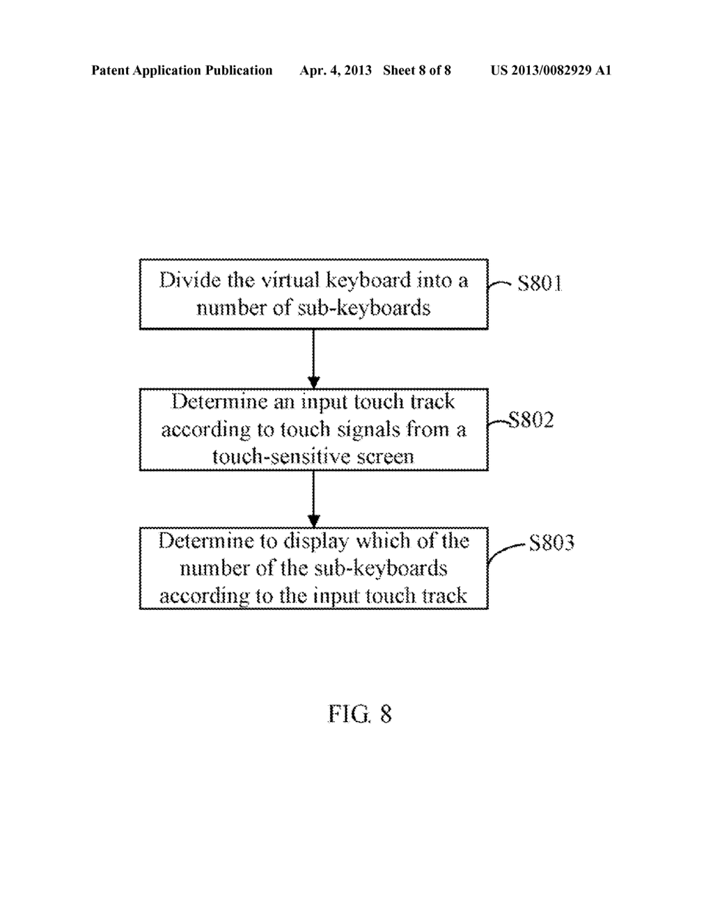 TOUCH-SENSITIVE DEVICE AND METHOD FOR CONTROLLING DISPLAY OF VIRTUAL     KEYBOARD - diagram, schematic, and image 09
