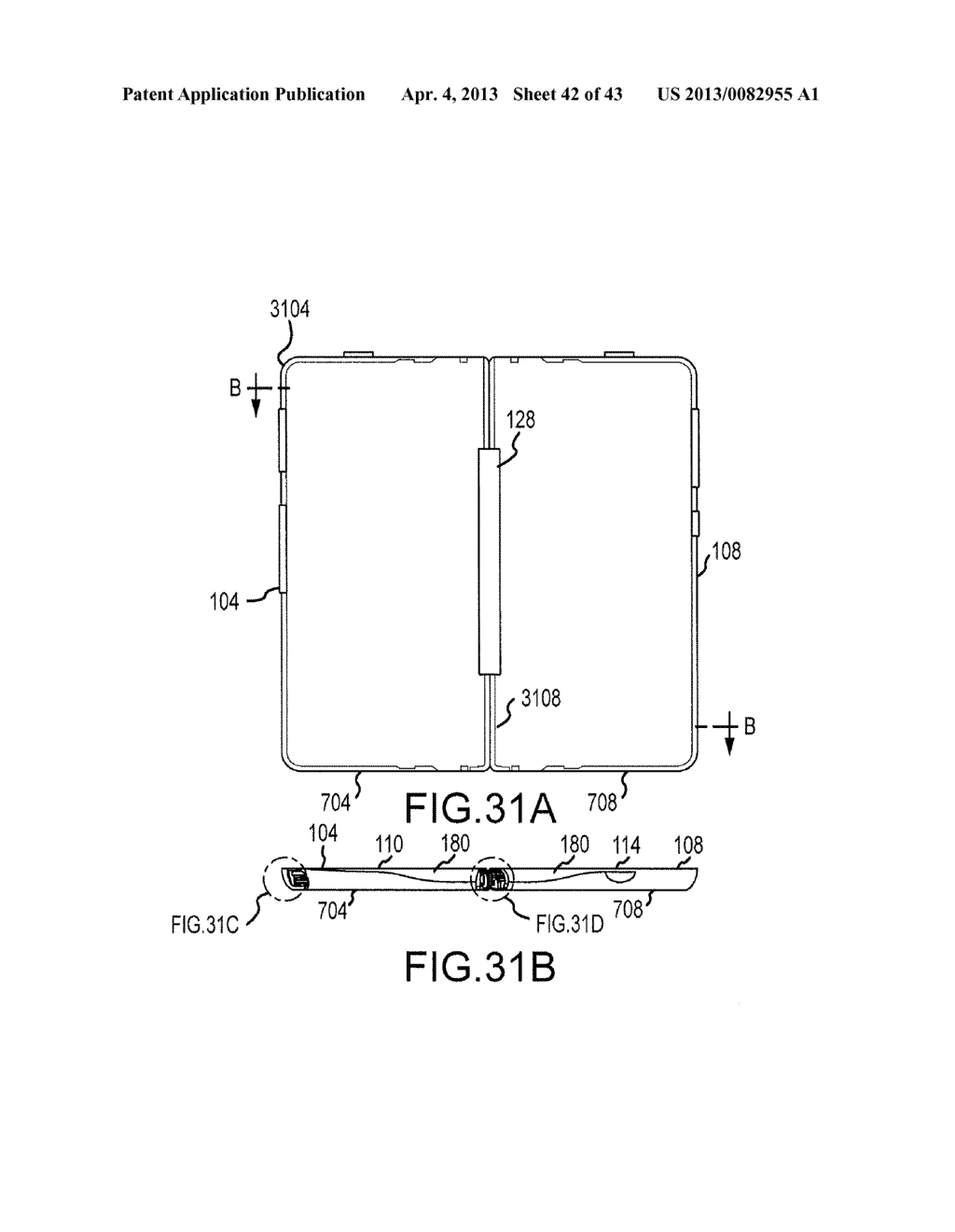 HANDHELD DUAL DISPLAY DEVICE HAVING FOLDOVER GROUND TABS - diagram, schematic, and image 43