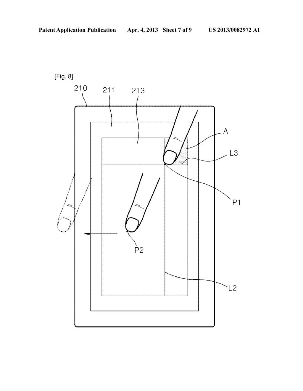 METHOD AND DEVICE FOR CONTROLLING CONTENTS USING TOUCH, RECORDING MEDIUM     THEREFOR, AND USER TERMINAL HAVING SAME - diagram, schematic, and image 08