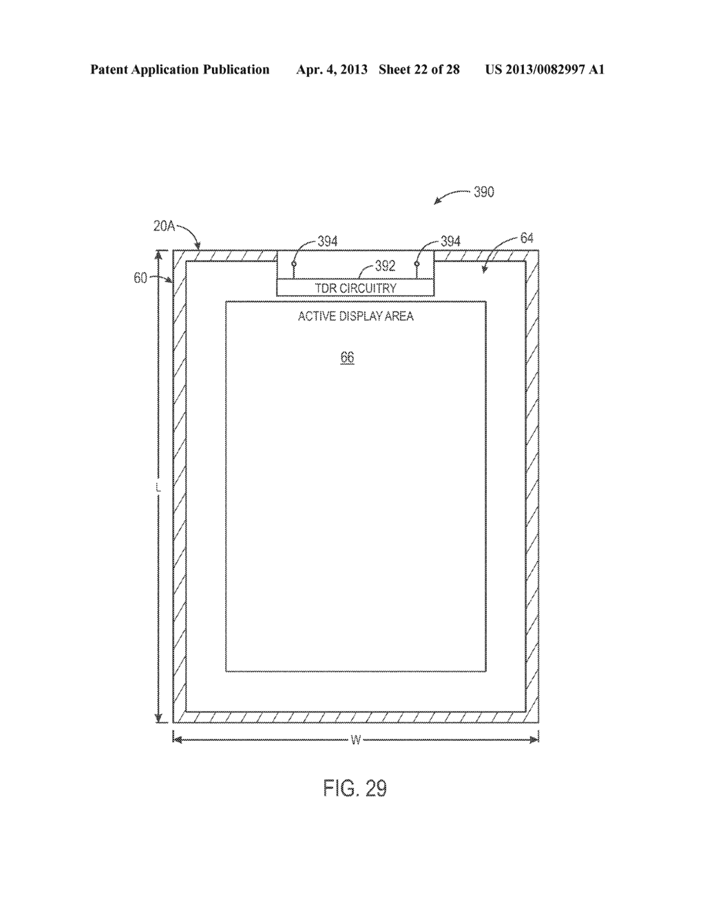 SYSTEM AND METHOD FOR DETECTION OF DIMENSIONS OF DISPLAY PANEL OR OTHER     PATTERNED DEVICE - diagram, schematic, and image 23