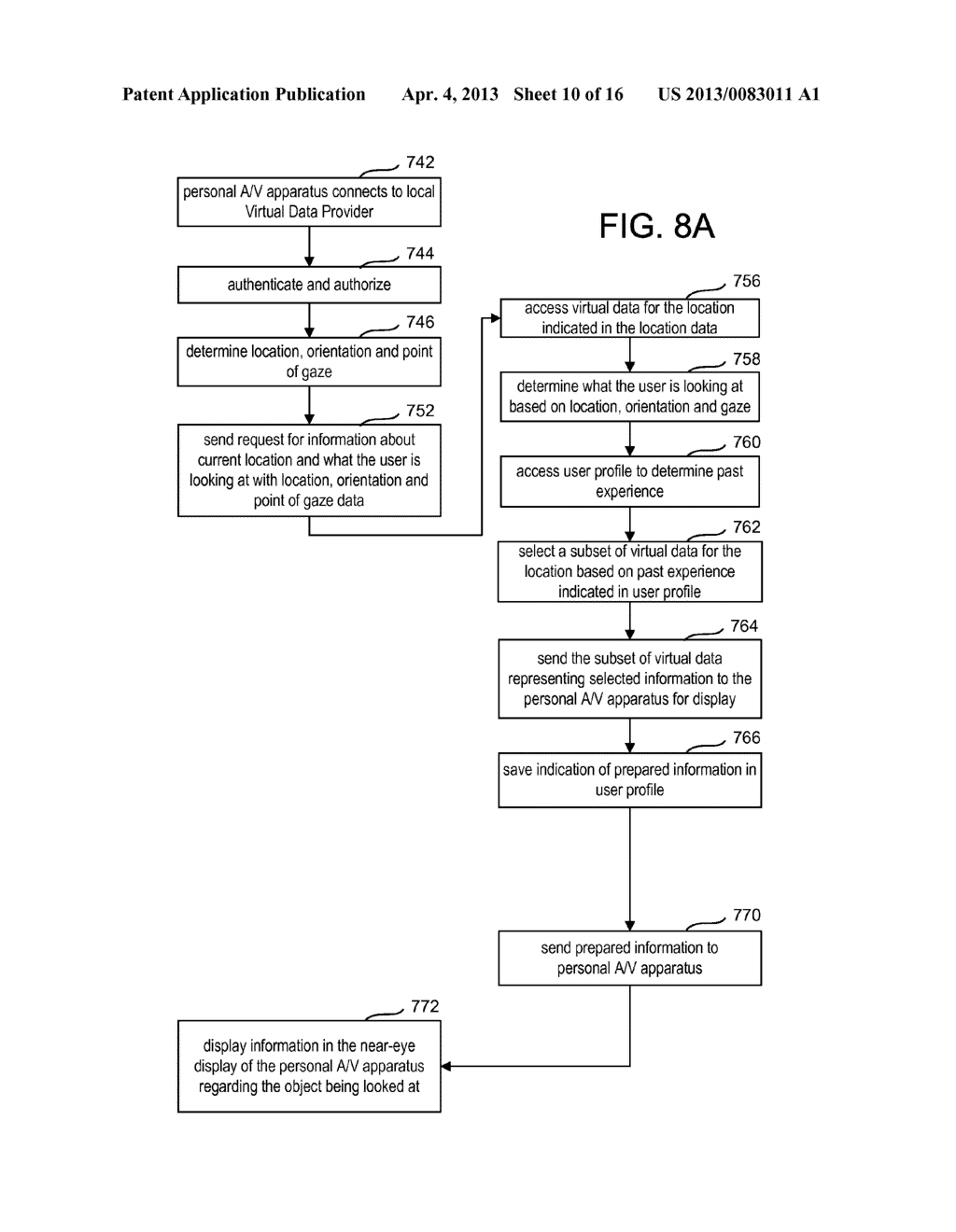 REPRESENTING A LOCATION AT A PREVIOUS TIME PERIOD USING AN AUGMENTED     REALITY DISPLAY - diagram, schematic, and image 11