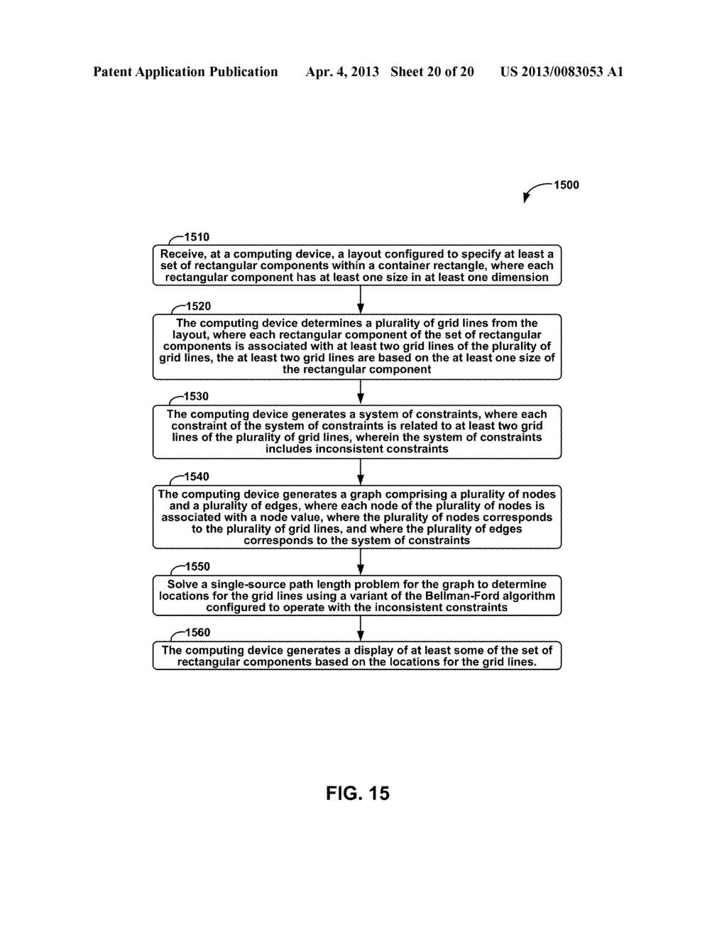 METHODS AND APPARATUS FOR GENERAL SOLUTION OF THE TWO-DIMENSIONAL LAYOUT     PROBLEM BY REDUCTION TO A SINGLE-SOURCE PATH-LENGTH PROBLEM ON A WEIGHTED     GRAPH - diagram, schematic, and image 21
