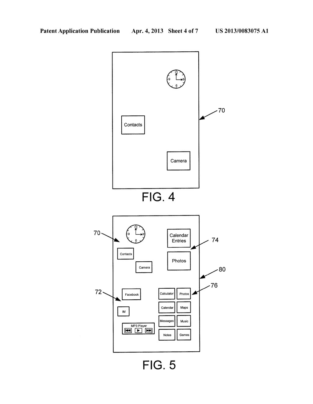 METHOD AND APPARATUS FOR PROVIDING AN OVERVIEW OF A PLURALITY OF HOME     SCREENS - diagram, schematic, and image 05