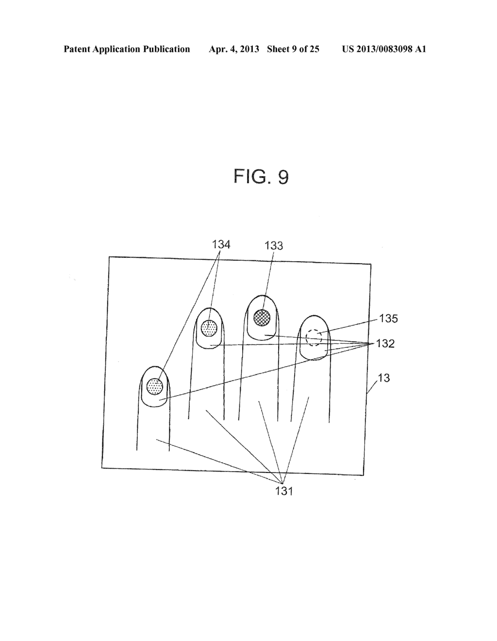 NAIL PRINT APPARATUS INCLUDING DISPLAY CONTROL UNIT DISTINGUISHING BETWEEN     FINGERNAIL UNDER PRINTING AND FINGERNAIL NOT UNDER PRINTING TO DISPLAY     FINGERNAIL - diagram, schematic, and image 10