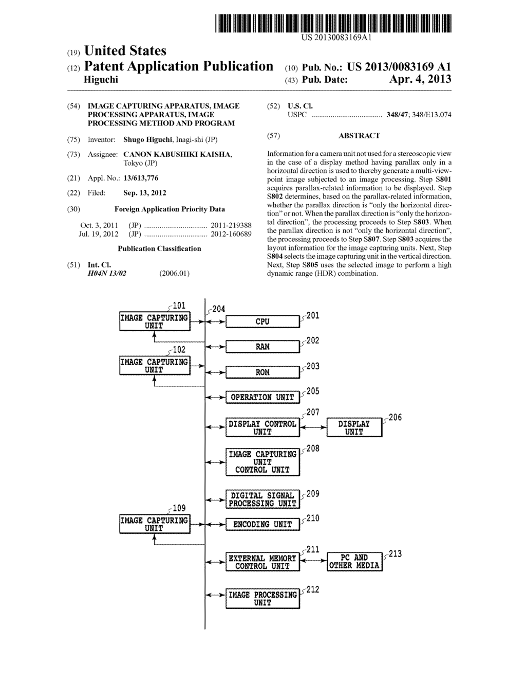 IMAGE CAPTURING APPARATUS, IMAGE PROCESSING APPARATUS, IMAGE PROCESSING     METHOD AND PROGRAM - diagram, schematic, and image 01