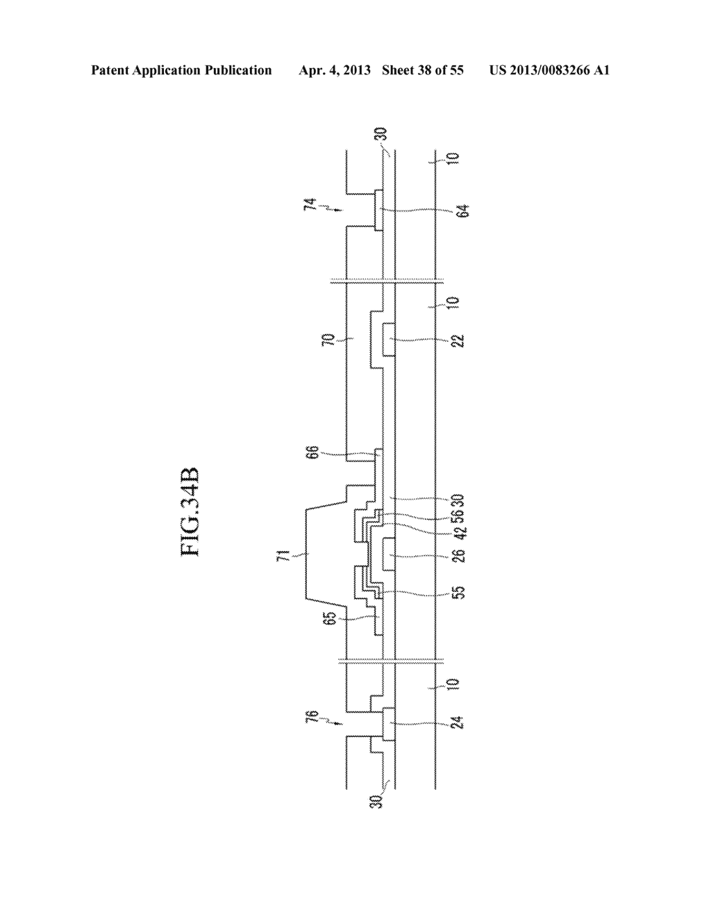 LIQUID CRYSTAL DISPLAY INCLUDING A SPACER ELEMENT AND METHOD FOR     FABRICATING THE SAME - diagram, schematic, and image 39