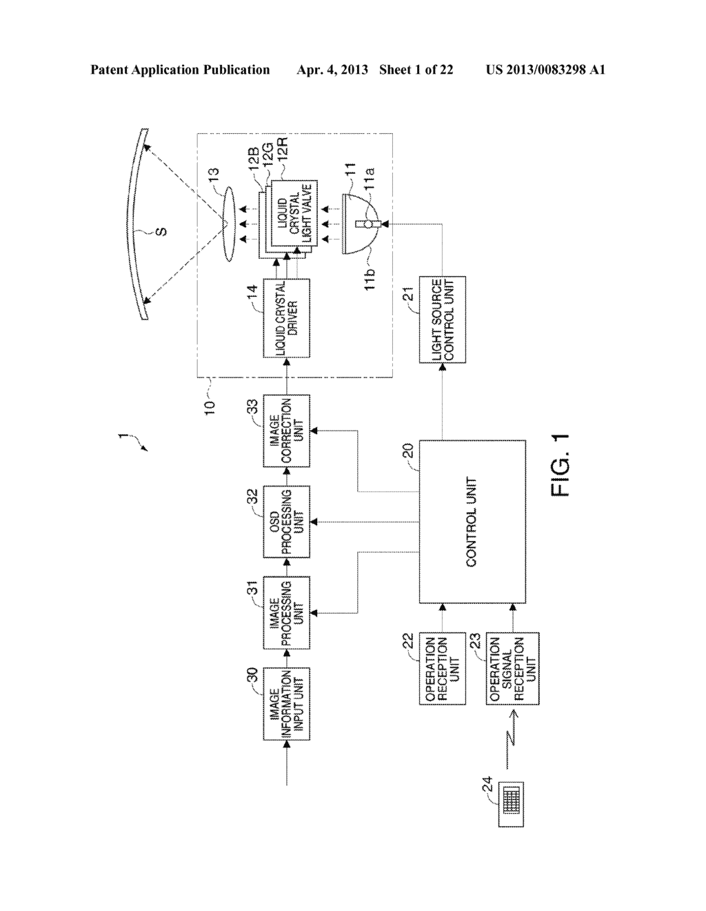 PROJECTOR AND METHOD FOR CONTROLLING PROJECTOR - diagram, schematic, and image 02