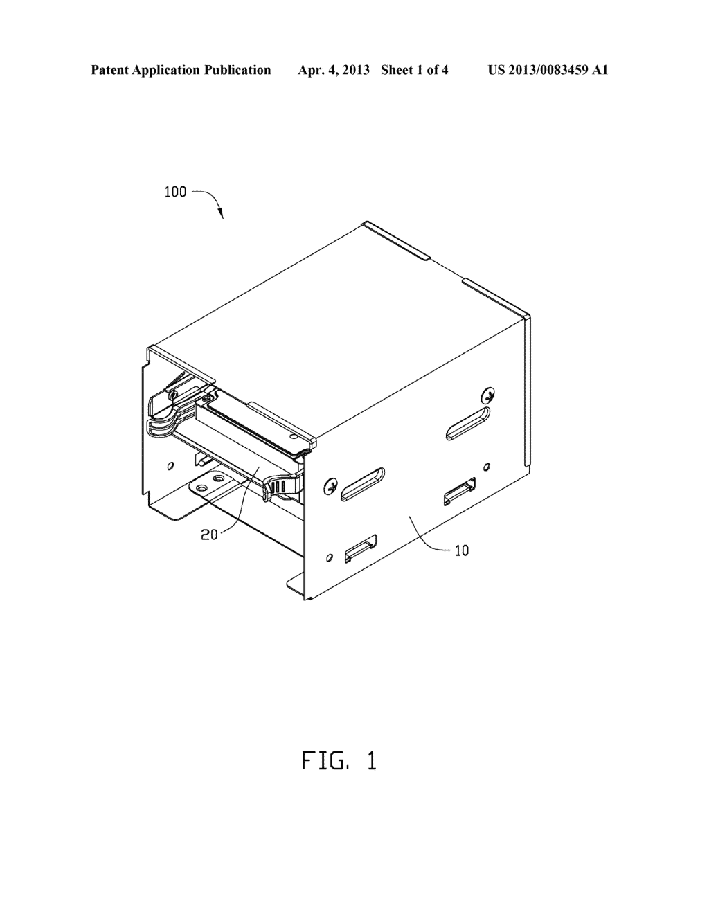 ELECTRONIC ASSEMBLY HAVING RETENTION DEVICE FOR DATA STORAGE MODULE - diagram, schematic, and image 02