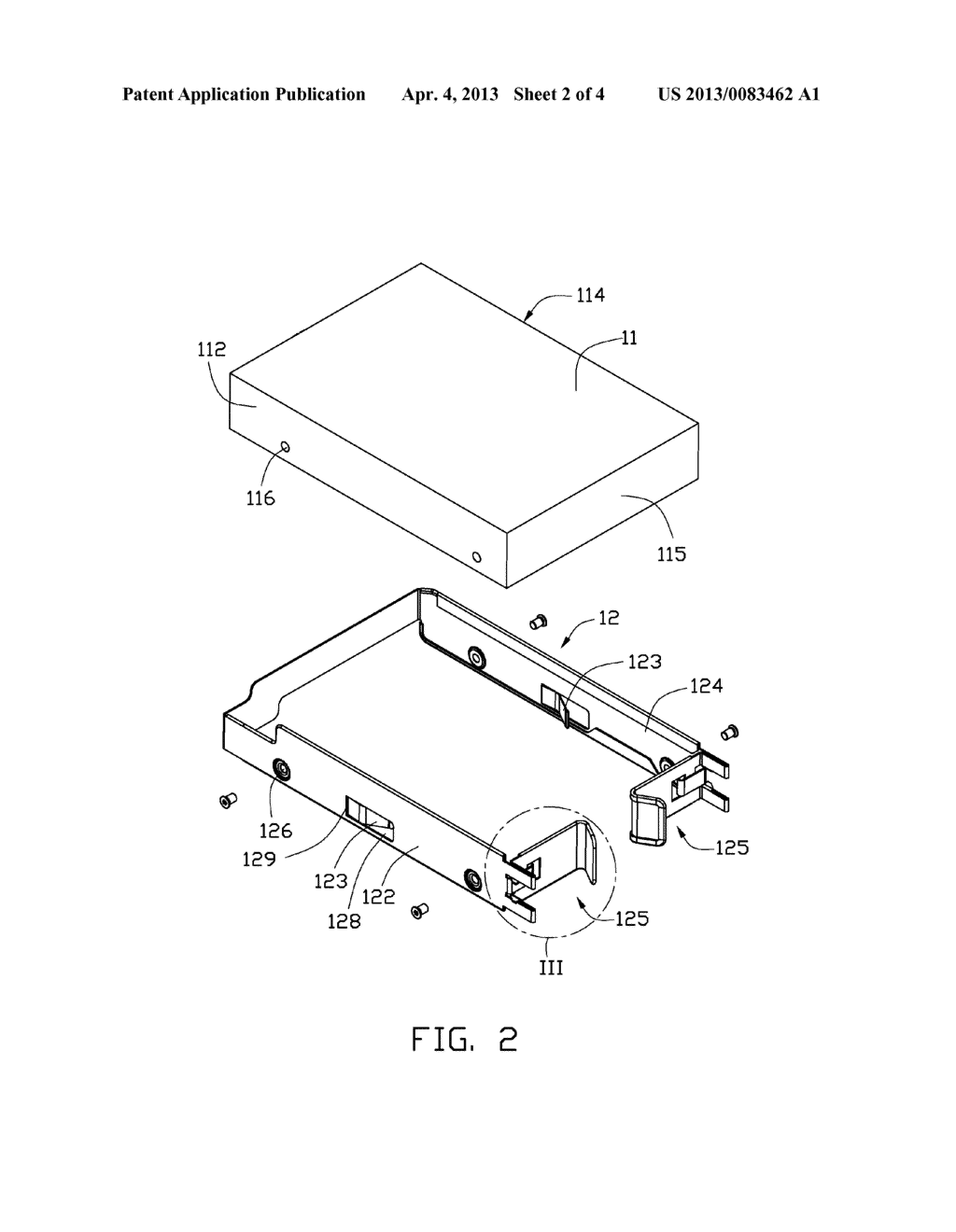 FRAME ASSEMBLY FOR DETACHABLY FIXING AN ELECTRICAL COMPONENT AND     ELECTRONIC DEVICE EMPLOYING SAME - diagram, schematic, and image 03