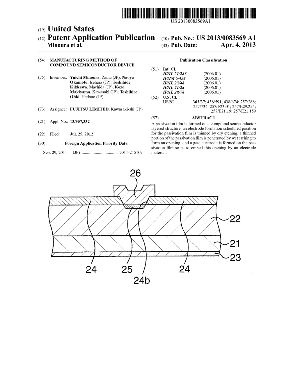 MANUFACTURING METHOD OF COMPOUND SEMICONDUCTOR DEVICE - diagram, schematic, and image 01