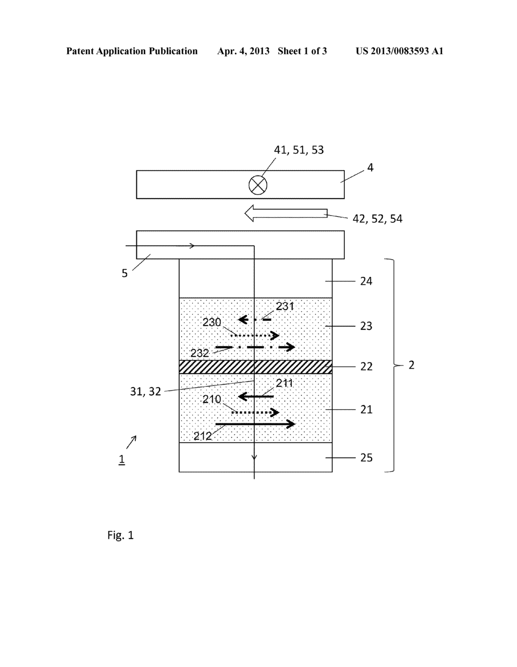 SELF-REFERENCE MAGNETIC RANDOM ACCESS MEMORY (MRAM) CELL COMPRISING     FERRIMAGNETIC LAYERS - diagram, schematic, and image 02