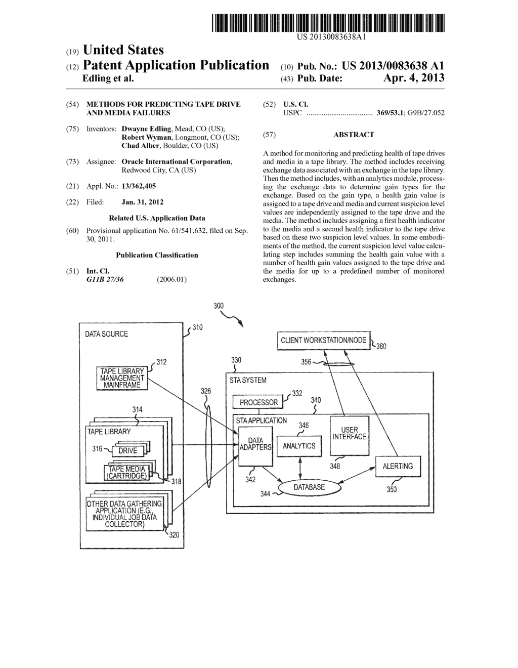 METHODS FOR PREDICTING TAPE DRIVE AND MEDIA FAILURES - diagram, schematic, and image 01