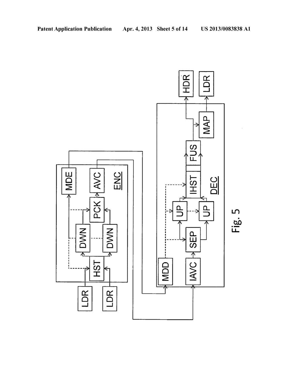 METHOD OF AND DEVICE FOR ENCODING AN HDR IMAGE, METHOD OF AND DEVICE FOR     RECONSTRUCTING AN HDR IMAGE AND NON-TRANSITORY STORAGE MEDIUM - diagram, schematic, and image 06