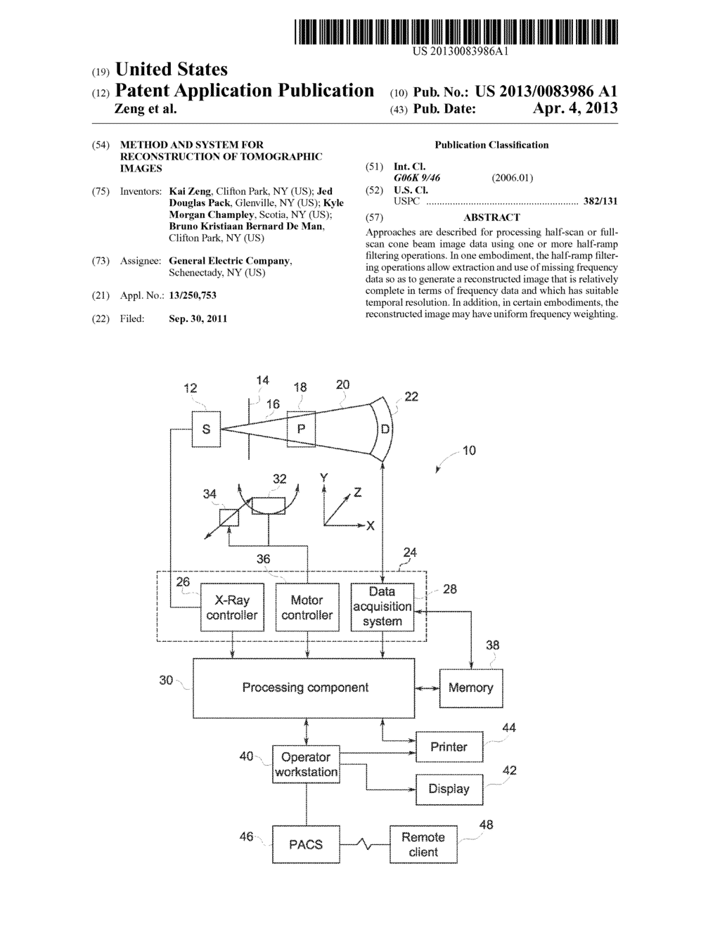 METHOD AND SYSTEM FOR RECONSTRUCTION OF TOMOGRAPHIC IMAGES - diagram, schematic, and image 01