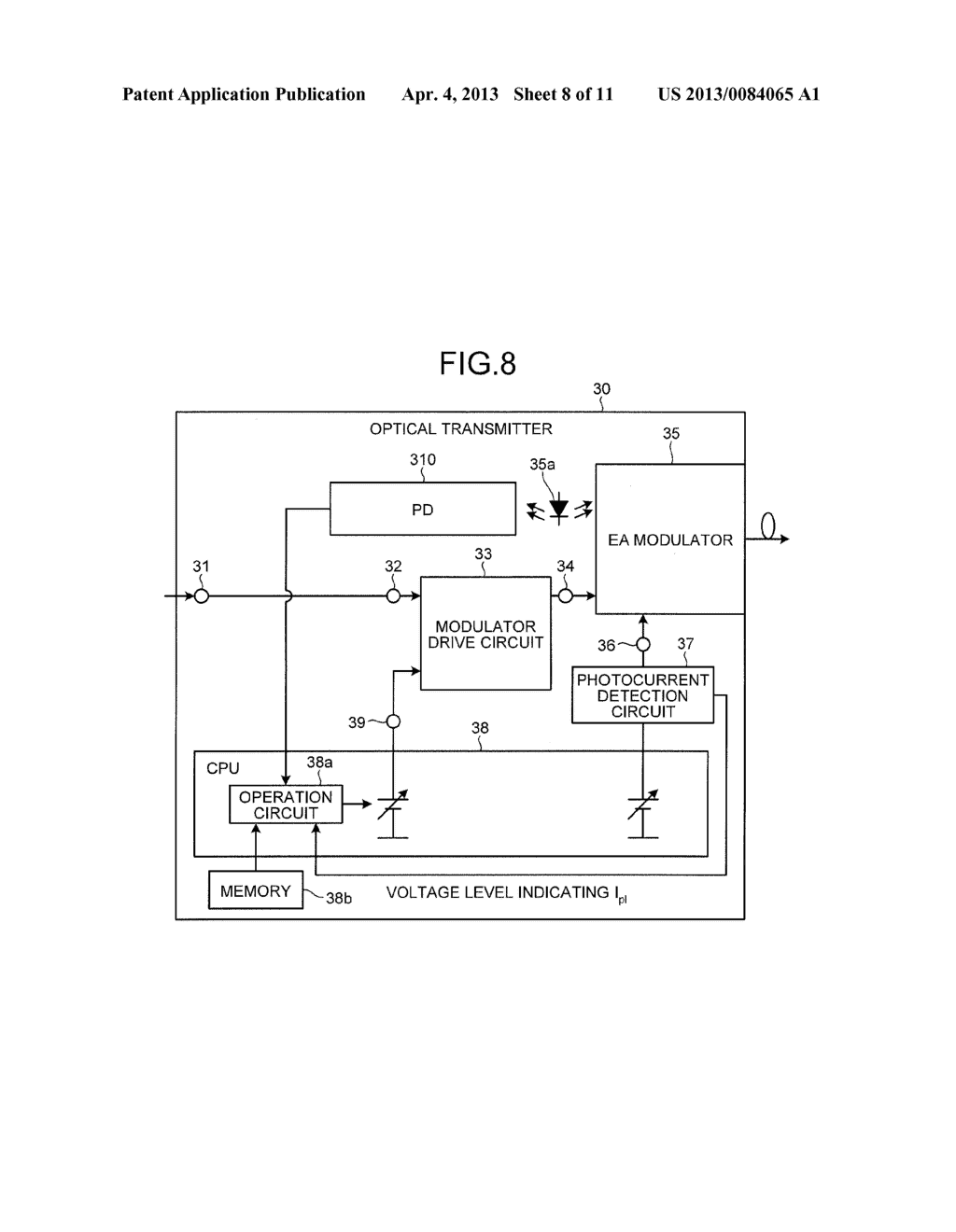 OPTICAL TRANSMITTER AND WAVEFORM COMPENSATION METHOD - diagram, schematic, and image 09