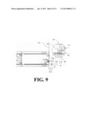 APPARATUS WITH A HANDLE HAVING A RELEASE MECHANISM diagram and image