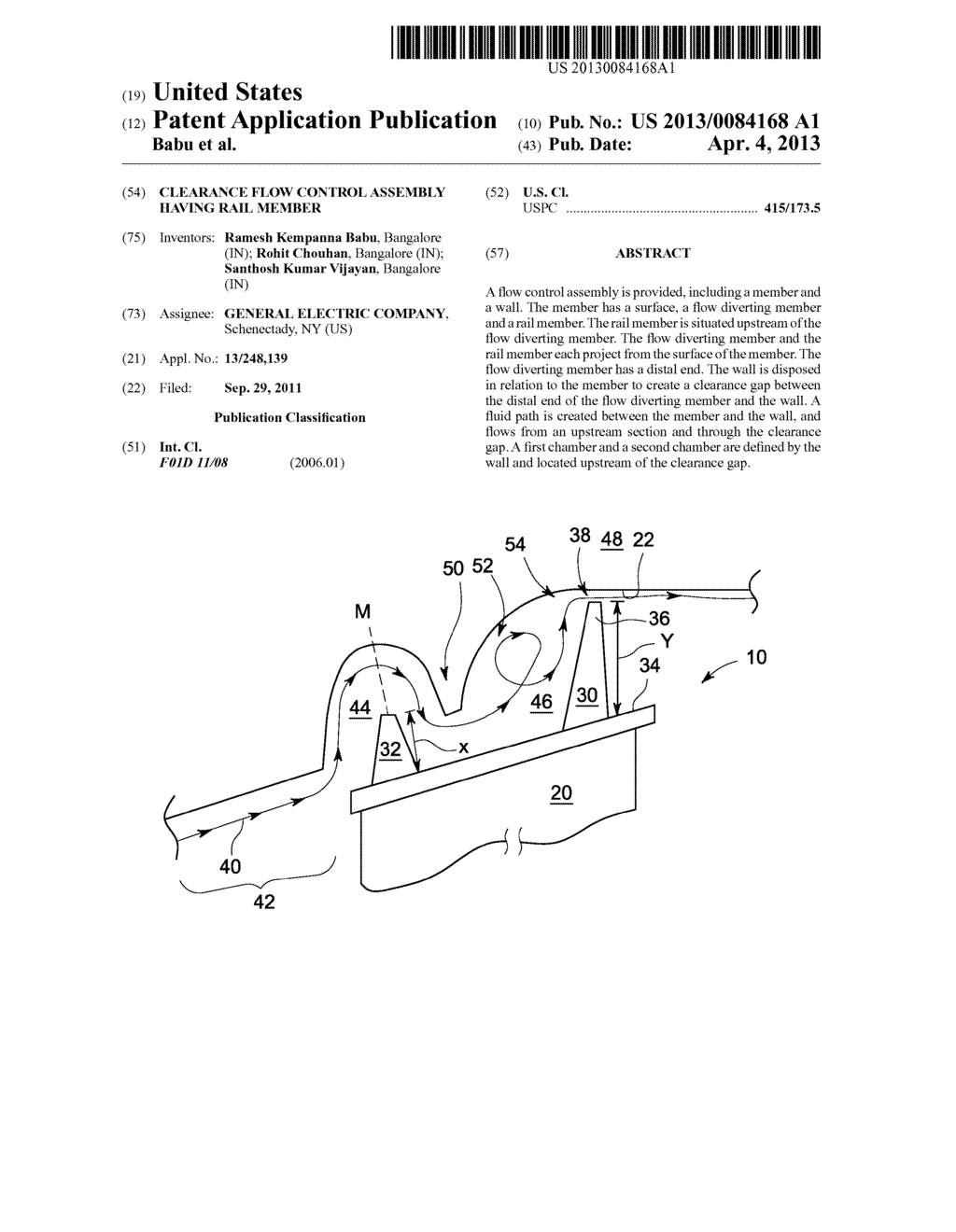 CLEARANCE FLOW CONTROL ASSEMBLY HAVING RAIL MEMBER - diagram, schematic, and image 01