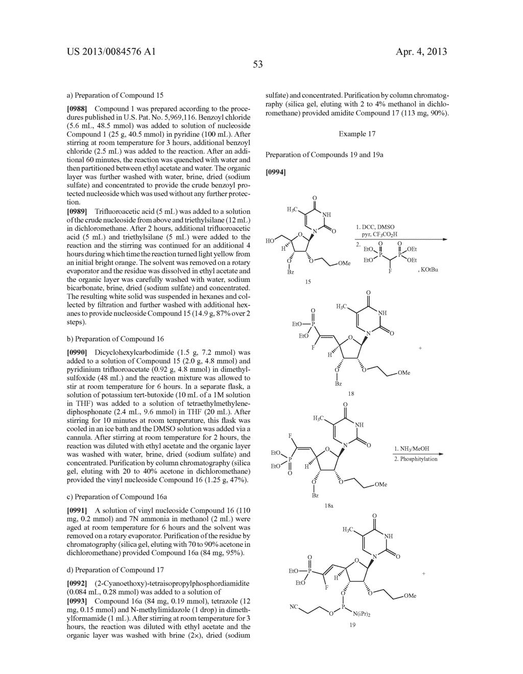 MODIFIED NUCLEOSIDES, ANALOGS THEREOF AND OLIGOMERIC COMPOUNDS PREPARED     THEREFROM - diagram, schematic, and image 54