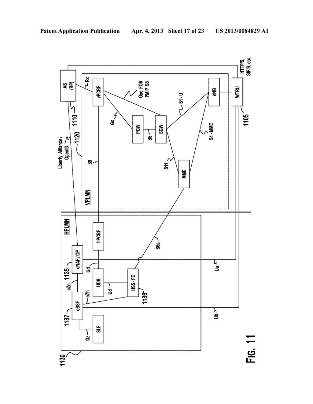 METHOD AND APPARATUS FOR ENABLING ACCESS TO APPLICATIONS INTEGRATED WITH A     VISITED NETWORK - diagram, schematic, and image 18