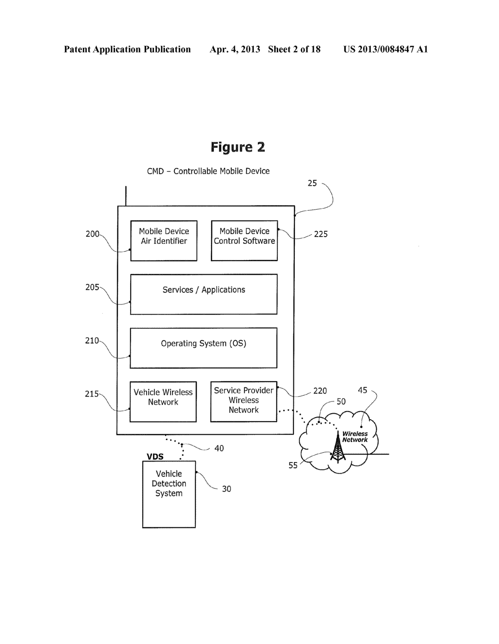 METHOD AND SYSTEM FOR CONTROLLING A MOBILE COMMUNICATION DEVICE - diagram, schematic, and image 03