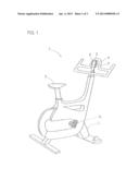 STATIONARY EXERCISE EQUIPMENT FOR PHYSICAL TRAINING, MORE PARTICULAR AN     EXERCISE BIKE diagram and image