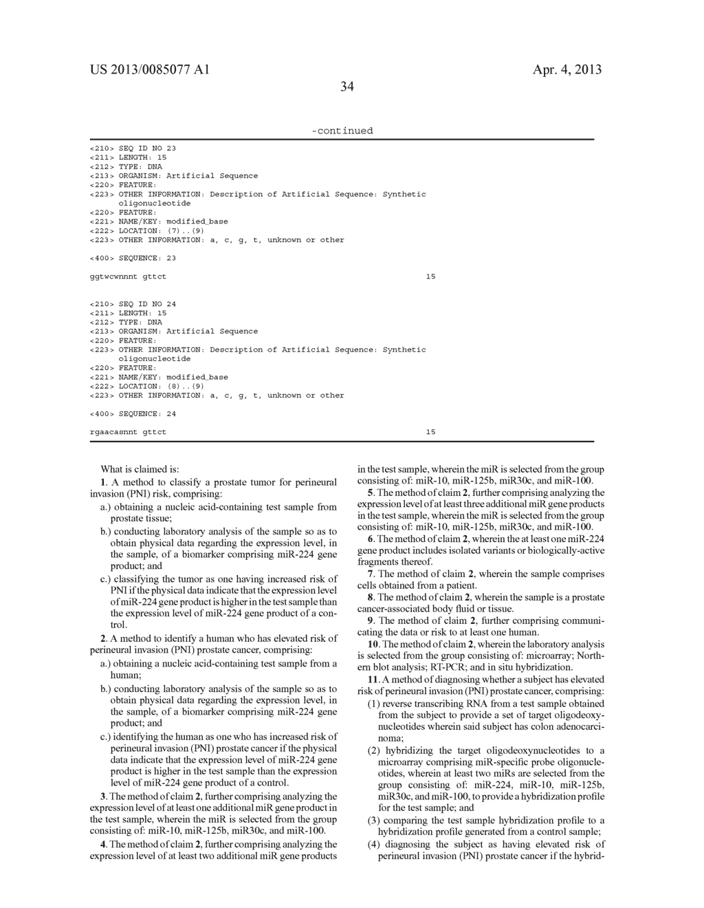 MicroRNA-Based Methods and Compositions for the Diagnosis, Prognosis and     Treatment of Prostate Related Disorders - diagram, schematic, and image 60