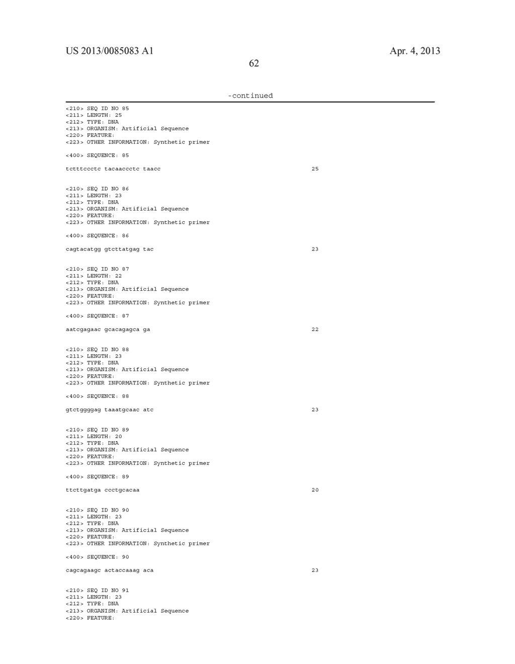 SUBSTANTIALLY NON-SELF COMPLEMENTARY PRIMERS - diagram, schematic, and image 122