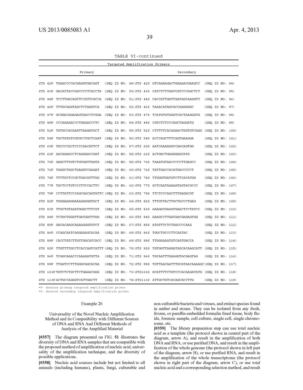 SUBSTANTIALLY NON-SELF COMPLEMENTARY PRIMERS - diagram, schematic, and image 99