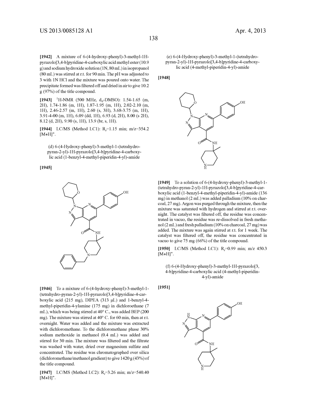 6-(4-Hydroxy-phenyl)-3-alkyl-1H-pyrazolo[3,4-b]pyridine-4-carboxylic acid     amide derivatives as kinase inhibitors - diagram, schematic, and image 139