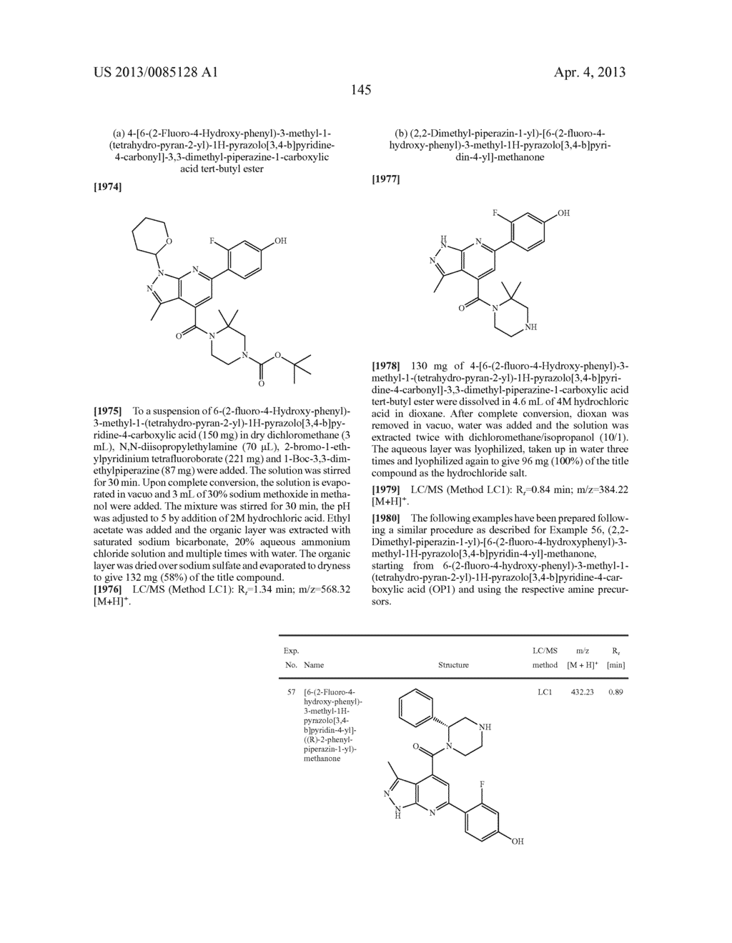 6-(4-Hydroxy-phenyl)-3-alkyl-1H-pyrazolo[3,4-b]pyridine-4-carboxylic acid     amide derivatives as kinase inhibitors - diagram, schematic, and image 146