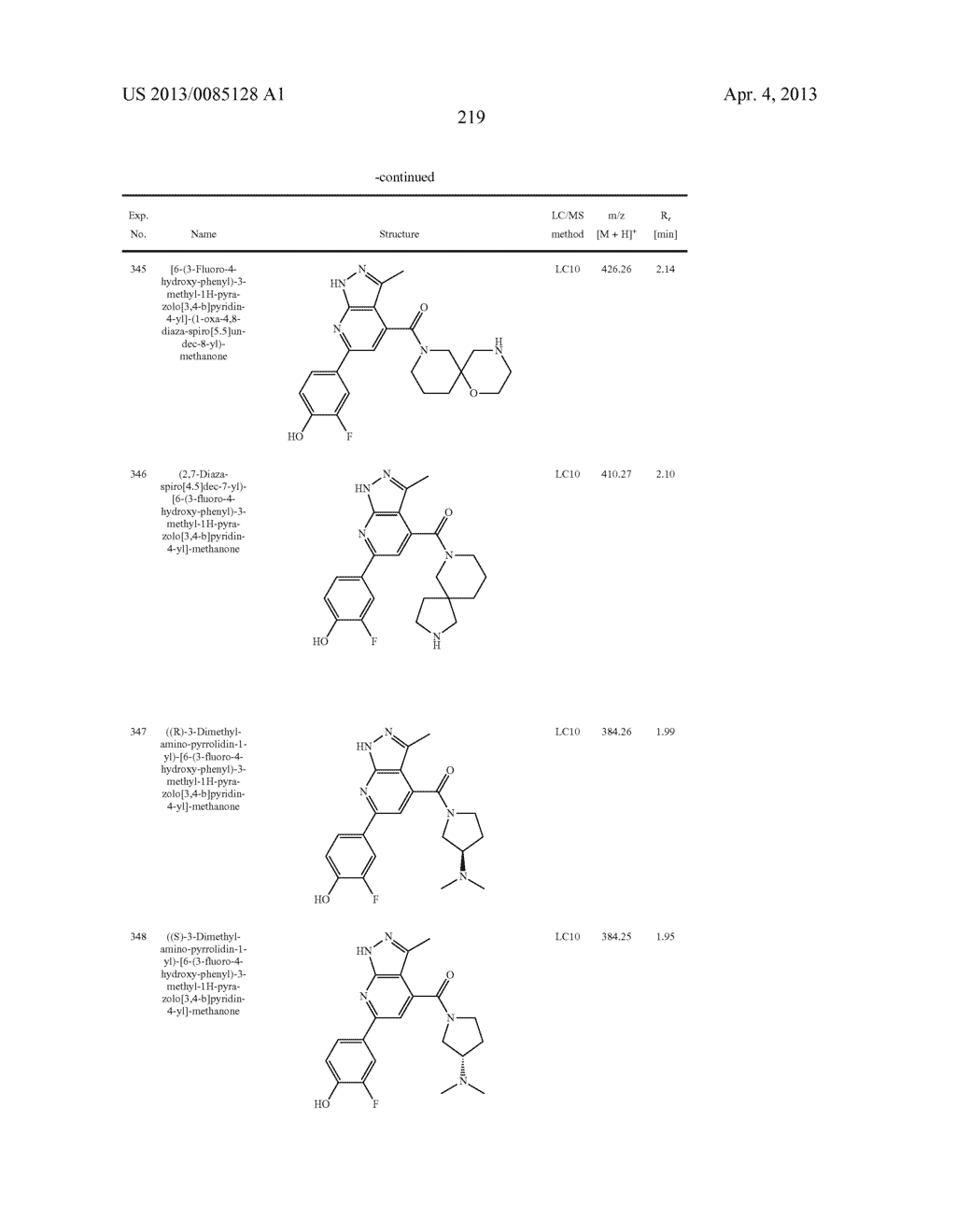 6-(4-Hydroxy-phenyl)-3-alkyl-1H-pyrazolo[3,4-b]pyridine-4-carboxylic acid     amide derivatives as kinase inhibitors - diagram, schematic, and image 220