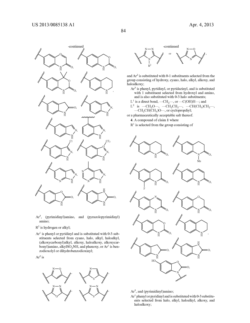 Selective NR2B Antagonists - diagram, schematic, and image 85