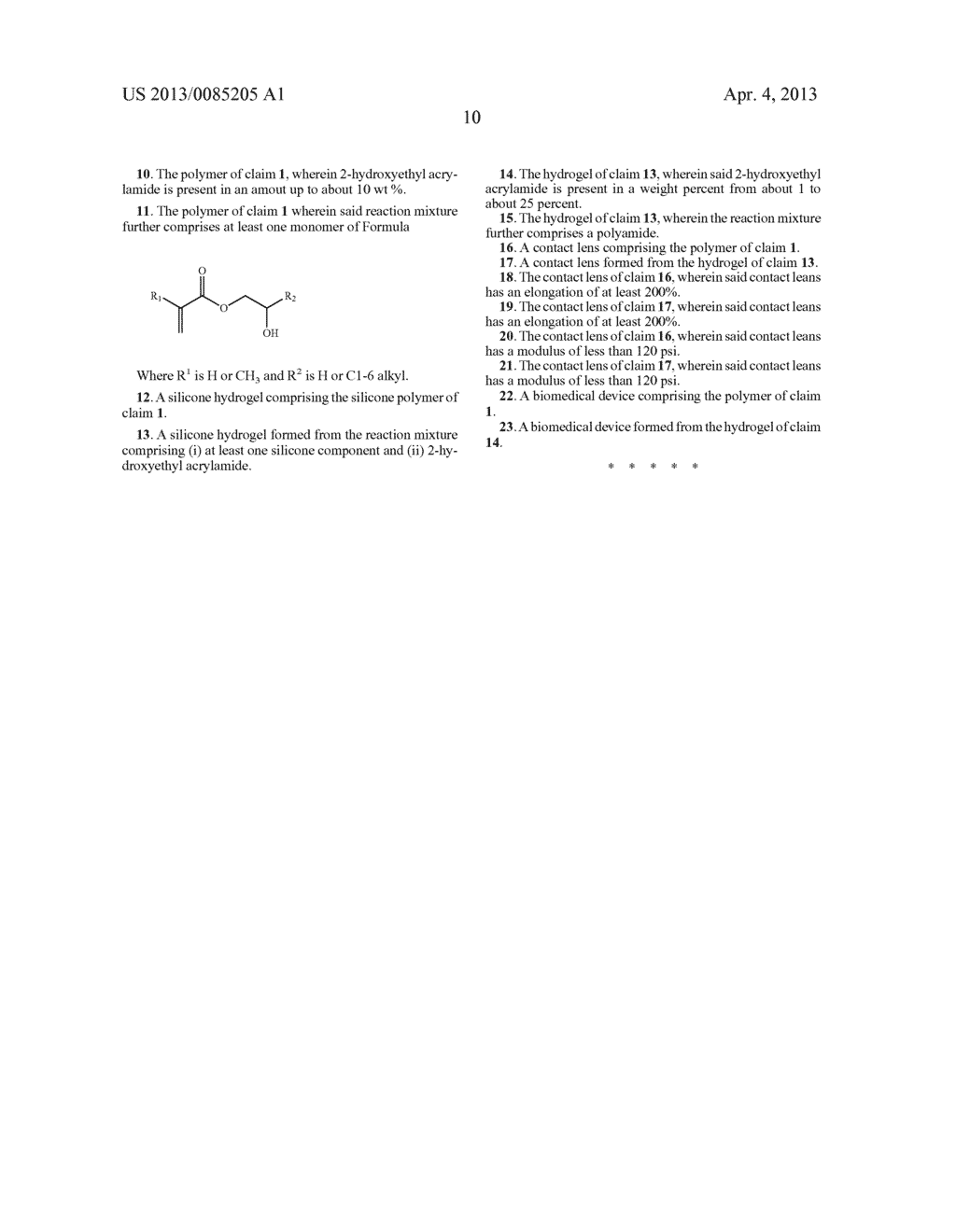 SILICONE HYDROGELS HAVING IMPROVED CURING SPEED AND OTHER PROPERTIES - diagram, schematic, and image 11