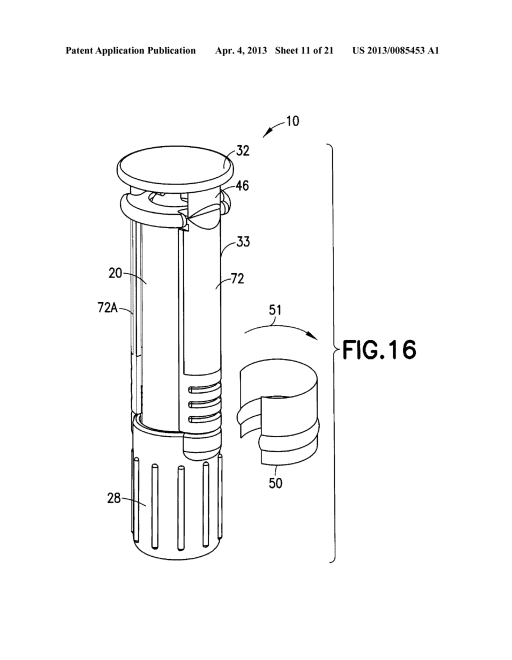 Syringe Having a Squeeze-Fit Plunger Rod - diagram, schematic, and image 12