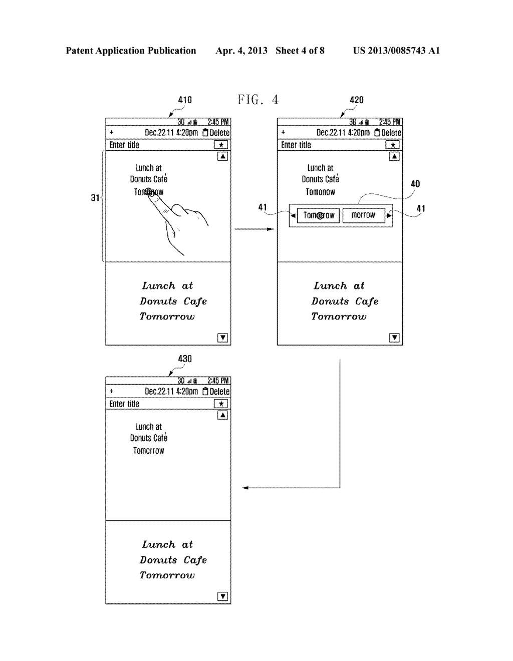 METHOD AND APPARATUS FOR PROVIDING USER INTERFACE IN PORTABLE DEVICE - diagram, schematic, and image 05