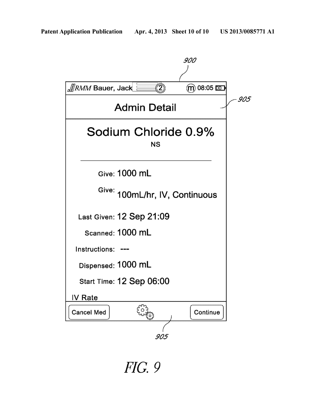 METHOD OF DISPLAYING PATIENT DATA IN A MEDICAL WORKFLOW ENVIRONMENT - diagram, schematic, and image 11