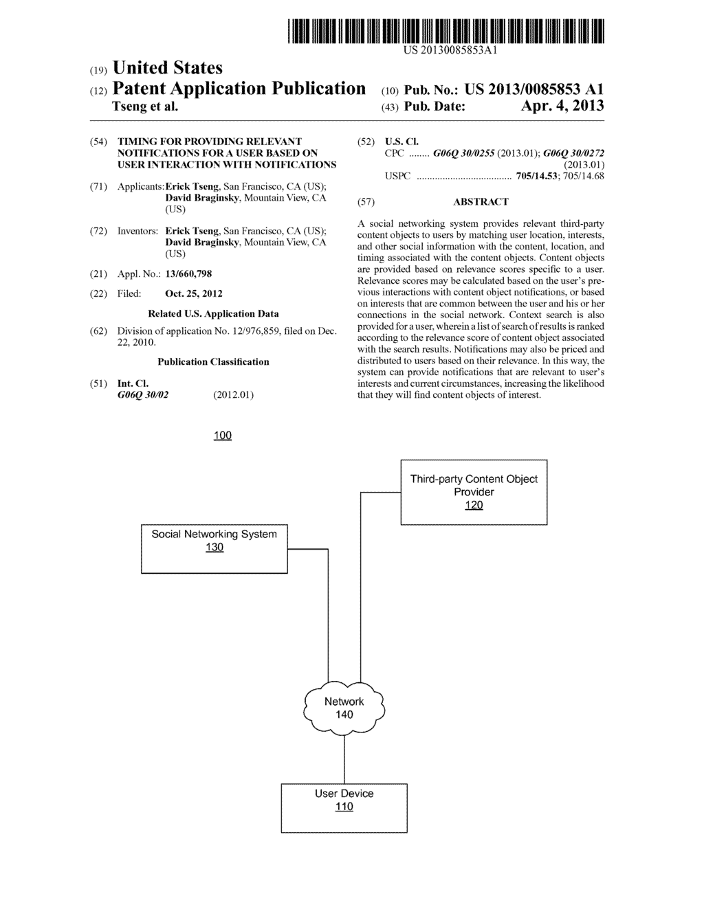 TIMING FOR PROVIDING RELEVANT NOTIFICATIONS FOR A USER BASED ON USER     INTERACTION WITH NOTIFICATIONS - diagram, schematic, and image 01