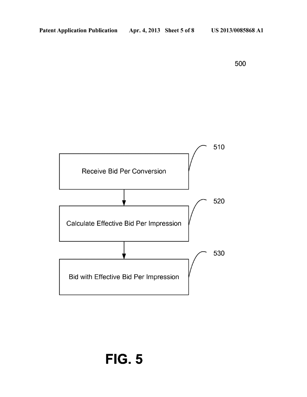 SYSTEM AND METHOD FOR GENERATING AN EFFECTIVE BID PER IMPRESSION BASED ON     MULTIPLE ATTRIBUTION OF PAY-PER-CONVERSION ADVERTISING - diagram, schematic, and image 06