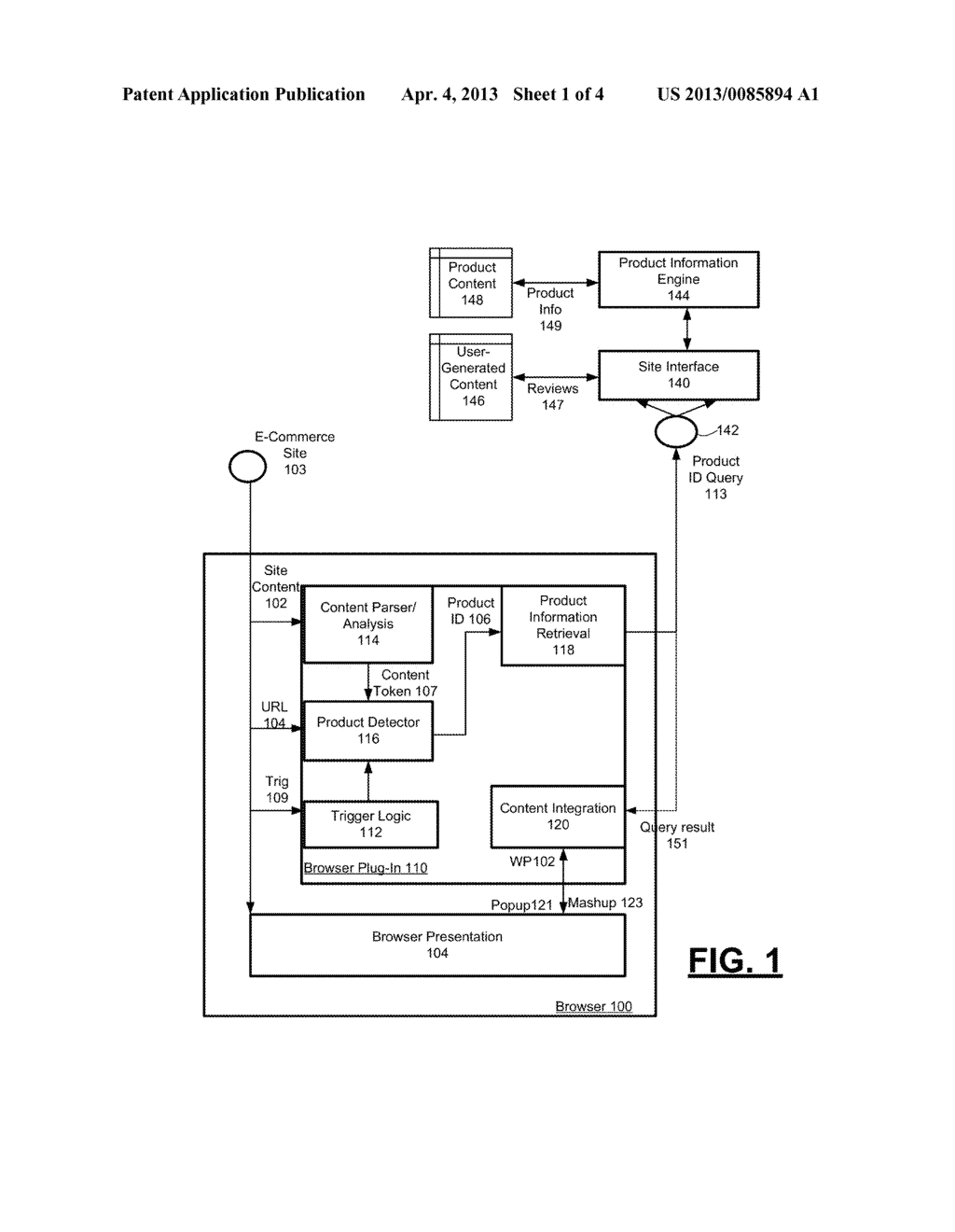 SYSTEM AND METHOD FOR PRESENTING PRODUCT INFORMATION IN CONNECTION WITH     E-COMMERCE ACTIVITY OF A USER - diagram, schematic, and image 02