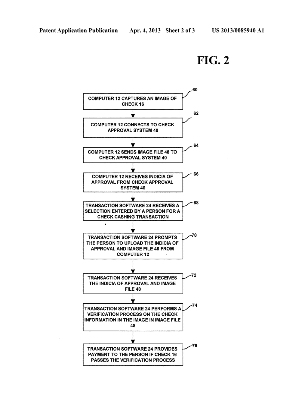 SYSTEM AND METHOD OF CASHING A CHECK - diagram, schematic, and image 03