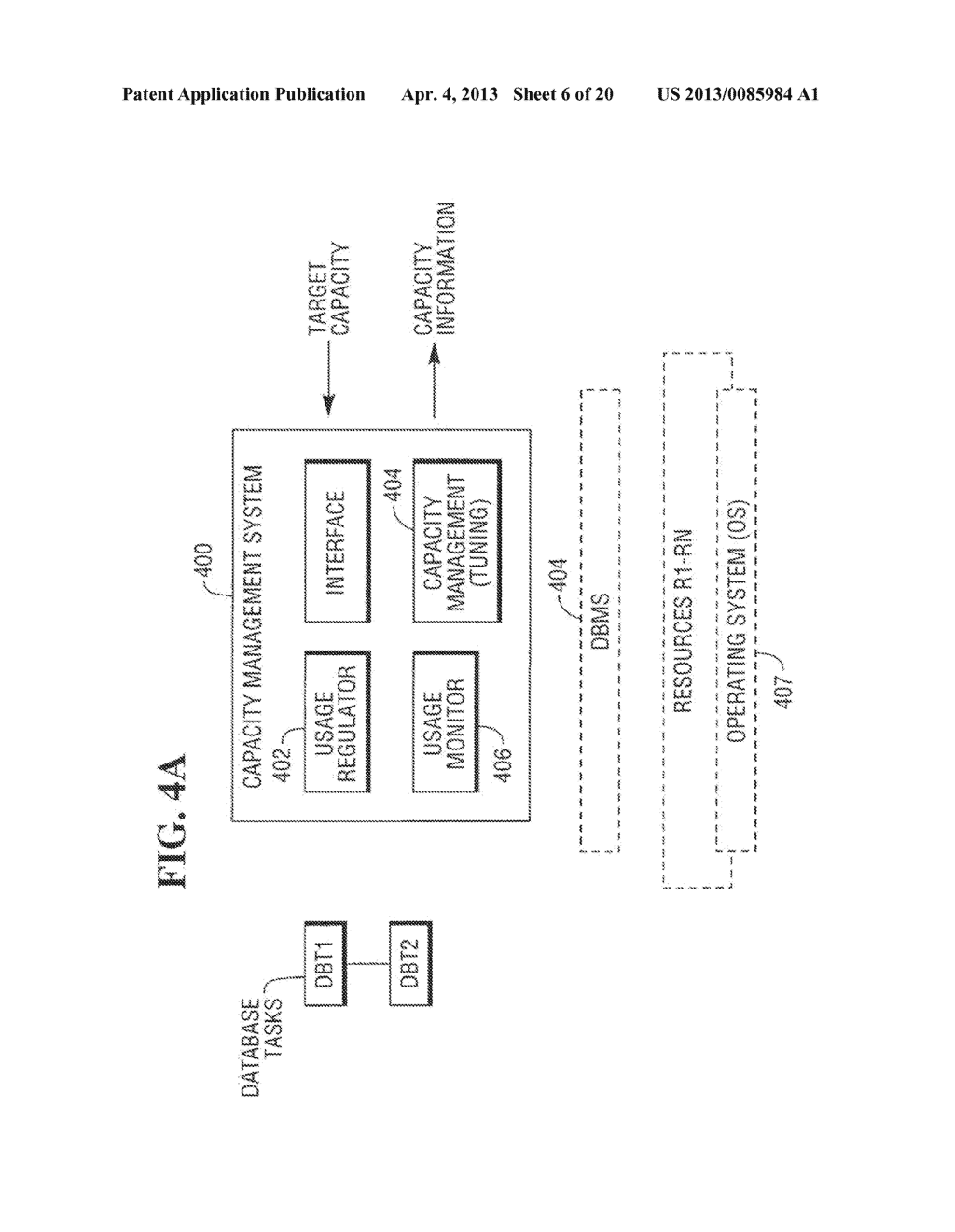 MANAGING EXCESS CAPACITY OF DATABASE SYSTEMS IN A CAPACITY CONTROLLED     COMPUTING ENVIRONMENT - diagram, schematic, and image 07