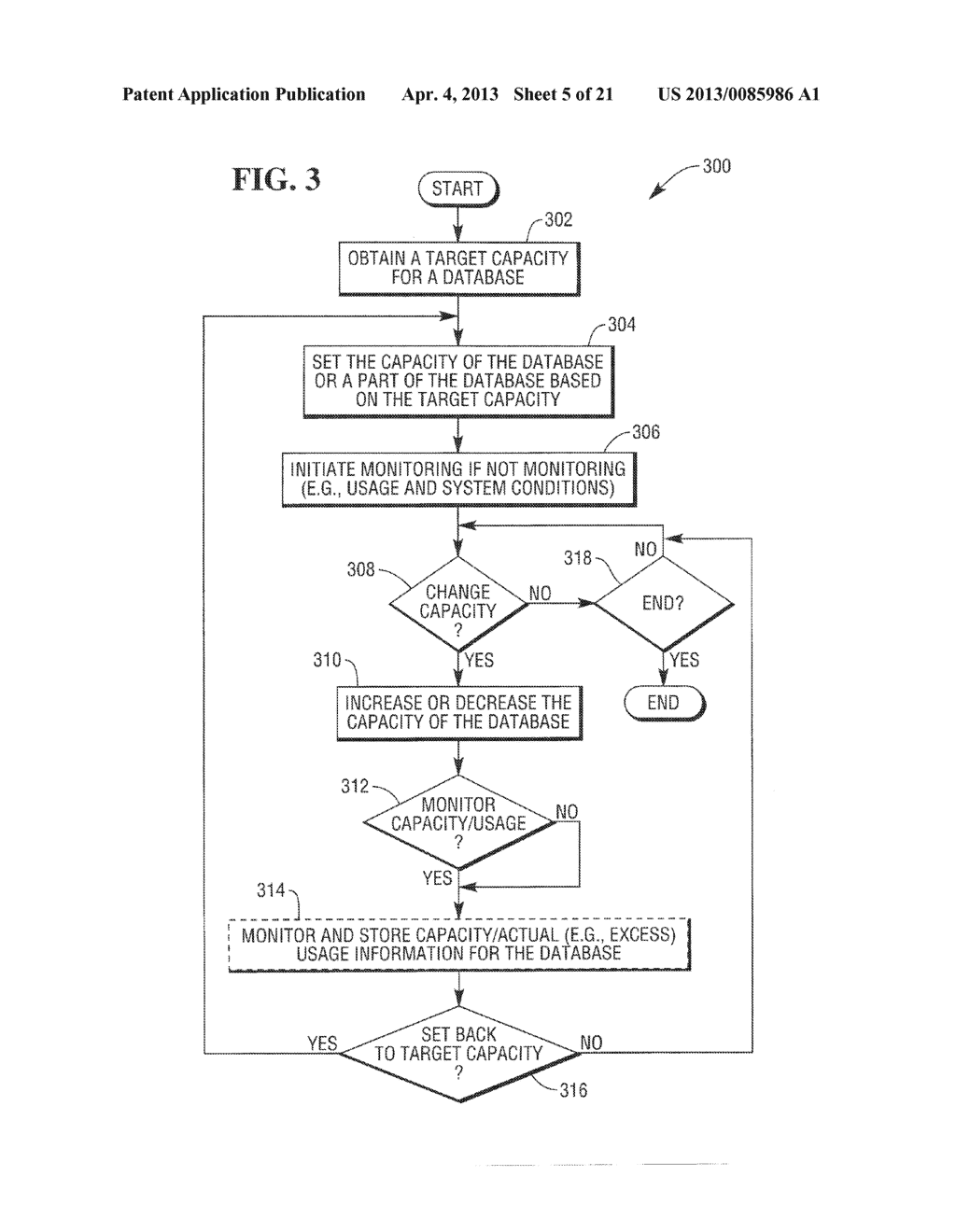 SYSTEM MAINTENANCE AND TUNING OF DATABASES BY USING EXCESS CAPACITY IN     CAPACITY CONTROLLED ENVIRONMENT - diagram, schematic, and image 06