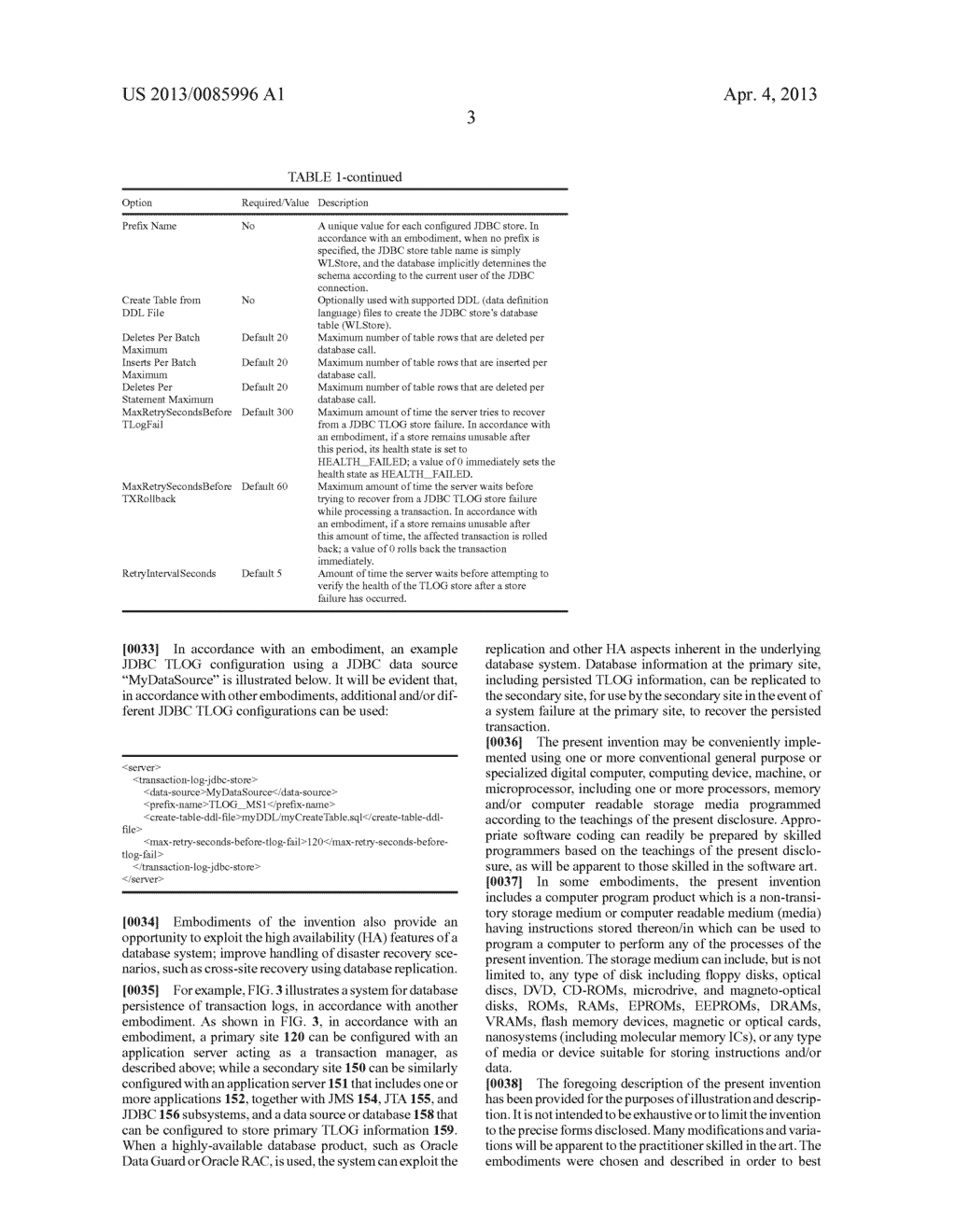 SYSTEM AND METHOD FOR DATABASE PERSISTENCE OF TRANSACTION LOGS - diagram, schematic, and image 07