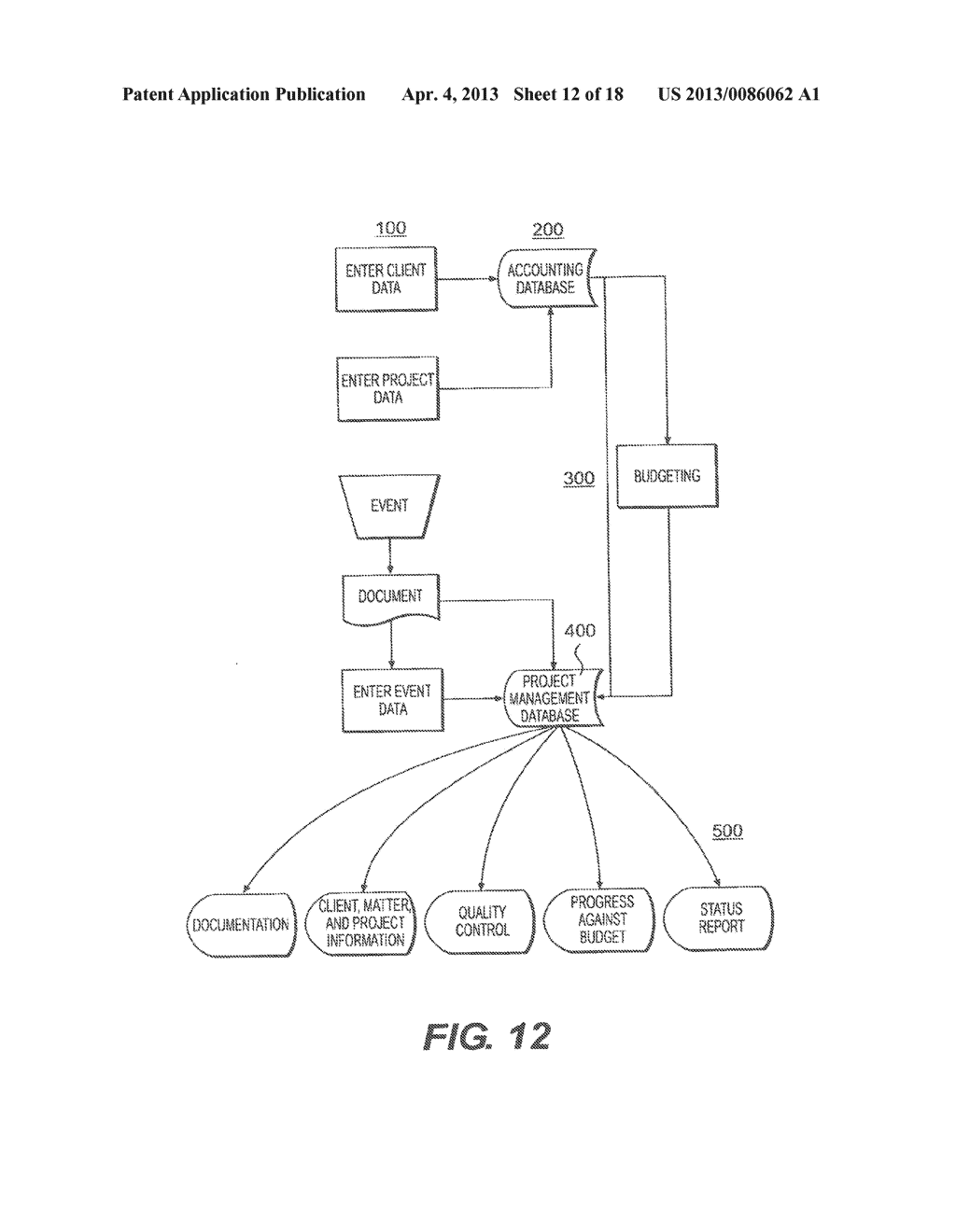 METHOD AND SYSTEM FOR THE MANAGEMENT OF PROFESSIONAL SERVICES PROJECT     INFORMATION - diagram, schematic, and image 13