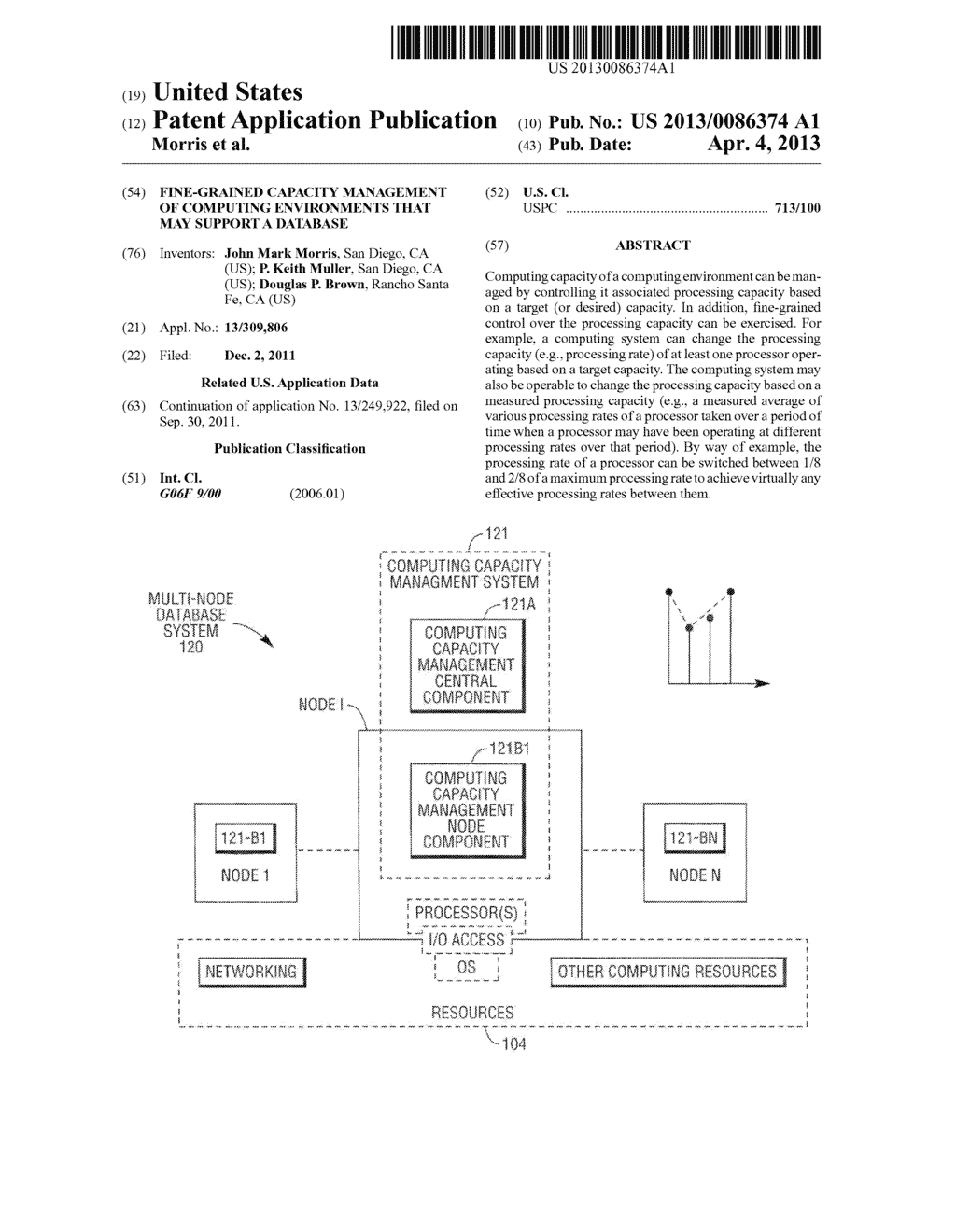 FINE-GRAINED CAPACITY MANAGEMENT OF COMPUTING ENVIRONMENTS THAT MAY     SUPPORT A DATABASE - diagram, schematic, and image 01